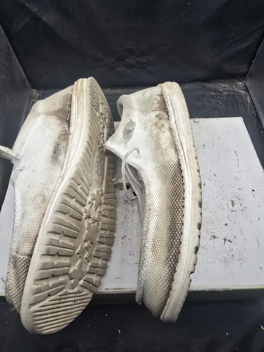 Hey Dude White and Beige Slip-On‎ Shoe